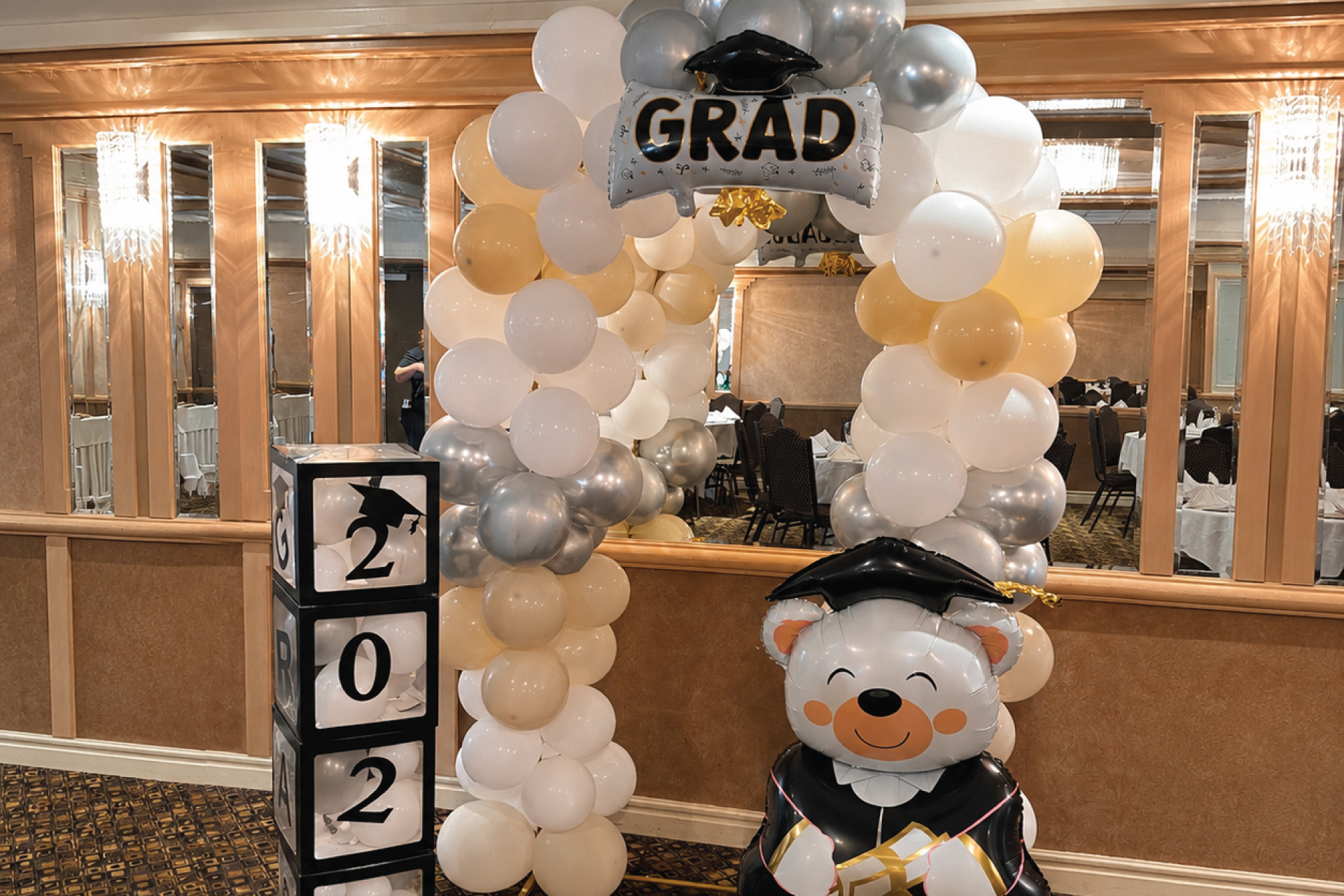 Birthday balloon arch